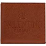 Portefeuilles Valentino Garavani marron en cuir de veau en cuir 