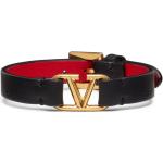Bracelets Valentino Garavani noirs en cuir pour femme 