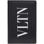 Porte-cartes en cuir Valentino Garavani noirs à logo en cuir de vache pour homme 