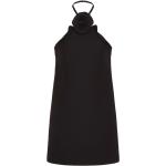 Robes de soirée courtes Valentino Garavani noires à fleurs sans manches Taille XL pour femme 