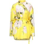 Robes fleuries Valentino Garavani jaunes à fleurs en coton courtes à manches longues Taille XS classiques pour femme 