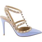 Sandales à talons Valentino Garavani bleues en cuir à bouts pointus Pointure 39 pour femme 