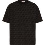 T-shirts Valentino Garavani noirs en toile à manches courtes à col rond Taille XL classiques 