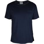 T-shirts col rond Valentino Garavani bleus à clous à manches courtes à col rond Taille XXL look casual pour homme 