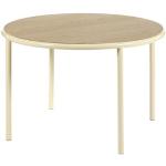 Tables de salle à manger design blanc d'ivoire en chêne diamètre 120 cm 
