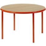 Tables de salle à manger design rouge cerise en chêne 