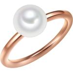 Bagues Valero Pearls argentées en argent à perles en or rose 14 carats pour femme 