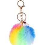 Porte-clés multicolores à motif licornes look fashion 