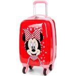 Valises pour fêtes de Noël rouges en polycarbonate en polycarbonate Mickey Mouse Club Minnie Mouse à roulettes pivotantes pour fille 