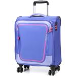 Valises cabine American Tourister lilas avec poches extérieures pour femme en promo 