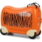 Valises Samsonite orange à motif tigres à 4 roues pour femme 