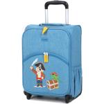 Valises cabine Travelite bleues avec poches extérieures pour garçon 