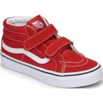 Baskets montantes Vans rouges en cuir Pointure 34 avec un talon jusqu'à 3cm look casual pour enfant en promo 