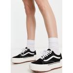 Baskets plateforme Vans Old Skool noires à rayures en caoutchouc à lacets Pointure 42 look casual pour femme en promo 
