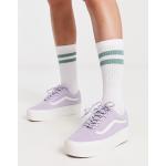 Baskets plateforme Vans Old Skool violettes à rayures en cuir à lacets Pointure 40,5 look casual pour femme en promo 
