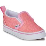 Chaussures Vans Slip On roses à élastiques pour enfant en promo 