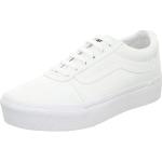 Chaussures de skate  Vans Old Skool Platform blanches en toile Pointure 38,5 look casual pour femme en promo 