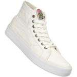 Chaussures de skate  Vans Sk8-Hi blanches en daim Pointure 40,5 look Skater pour homme en promo 