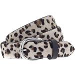 Ceintures Vanzetti blanches à effet léopard en fourrure à motif animaux en cuir 85 look fashion pour femme 