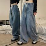 Jeans violets en denim Taille L look Hip Hop pour femme 
