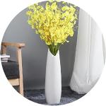 Vases design blancs en rotin de 50 cm 