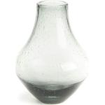 Vases design Amadeus argentés en verre de 21 cm contemporains 