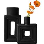 Vase Beignet - Vase à Fleurs en céramique,Vase décoratif carré Design Creux pour Branches décoratives, Fleurs séchées décoratives, hydroponiques décoratives Shenrongtong