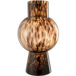 Vases boule Paris Prix marron à pois en verre de 31 cm modernes en promo 