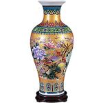 Vases chinois dorés en céramique de 46 cm 