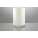 Vases tube blancs en verre de 21 cm 