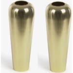 Vases design dorés en métal de 48 cm en lot de 2 
