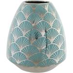 Vases turquoise en porcelaine de 18 cm 