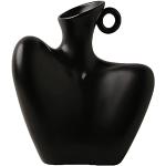 Vases design noirs en céramique art déco en promo 