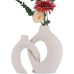 Vases design blancs en céramique modernes en promo 