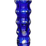 Vases en cristal bleus en cristal de 15 cm milieu du siècle 