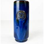 Vases design bleues foncé en céramique de 20 cm milieu du siècle 