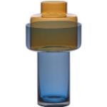 Vase en verre H31cm Aura Remember Bleu Asymétrique - Bleu