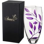 Vases design violets en verre de 29 cm 