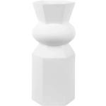 Vase Geo King polyresin White