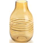 Vases design Amadeus jaune moutarde en verre de 22 cm 