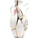 Vases design dorés laqués en céramique de 32 cm 