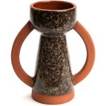 Vases design Amadeus marron en terre cuite de 18 cm rustiques 
