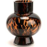 Vases en verre Amadeus marron en verre de 18 cm modernes 