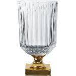 Vases en verre Nachtmann dorés en cristal de 32 cm 
