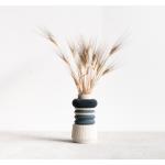 Vases marron en bois recyclé inspirations zen de 20 cm 