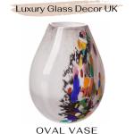 Vases design multicolores en verre de 30 cm 