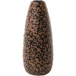 Vases Amadeus noirs à effet léopard de 30 cm 