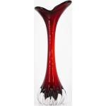Vases design rouges en verre de 60 cm 