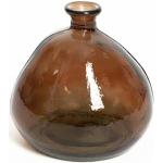 Vase Verre Recyclé 18 x 18 Forme Boule Transparent Brun