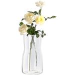 Vases en verre transparents à fleurs en verre à motif fleurs de 17 cm 
